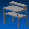 Computer Desk R1 front angled w/mdf