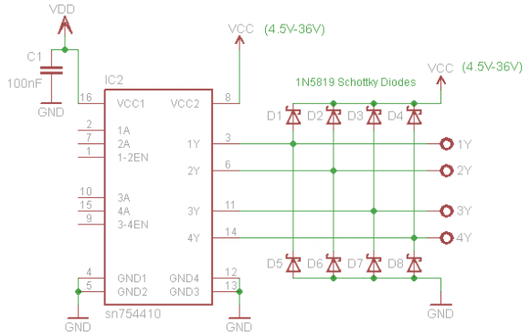 SN754410 schematic