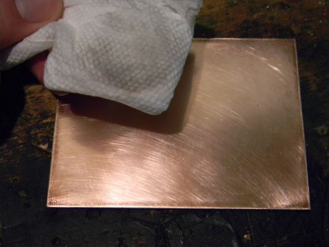 cleaning copper clad PCB board